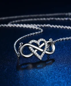 Alternative view of Zirocn Infinity Heart Necklace