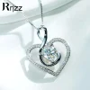 Rrjzz Sparkling Heart Shaped Necklace