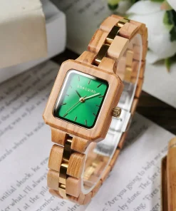 Bobo Bird Wood Watch Women Quartz Wristwatch