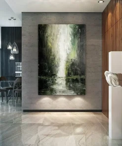 Alternative view of Abstract Waterfall Landscape Oil Painting Hand Painted Canvas