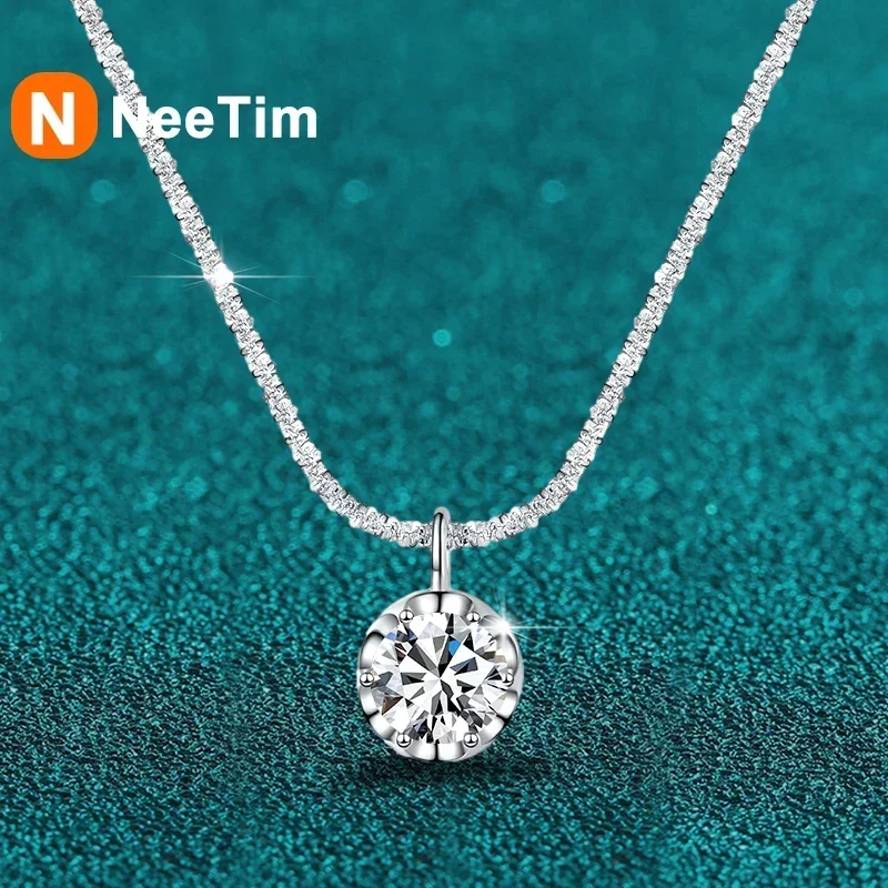 NeeTim Moissanite Necklace with Certificate