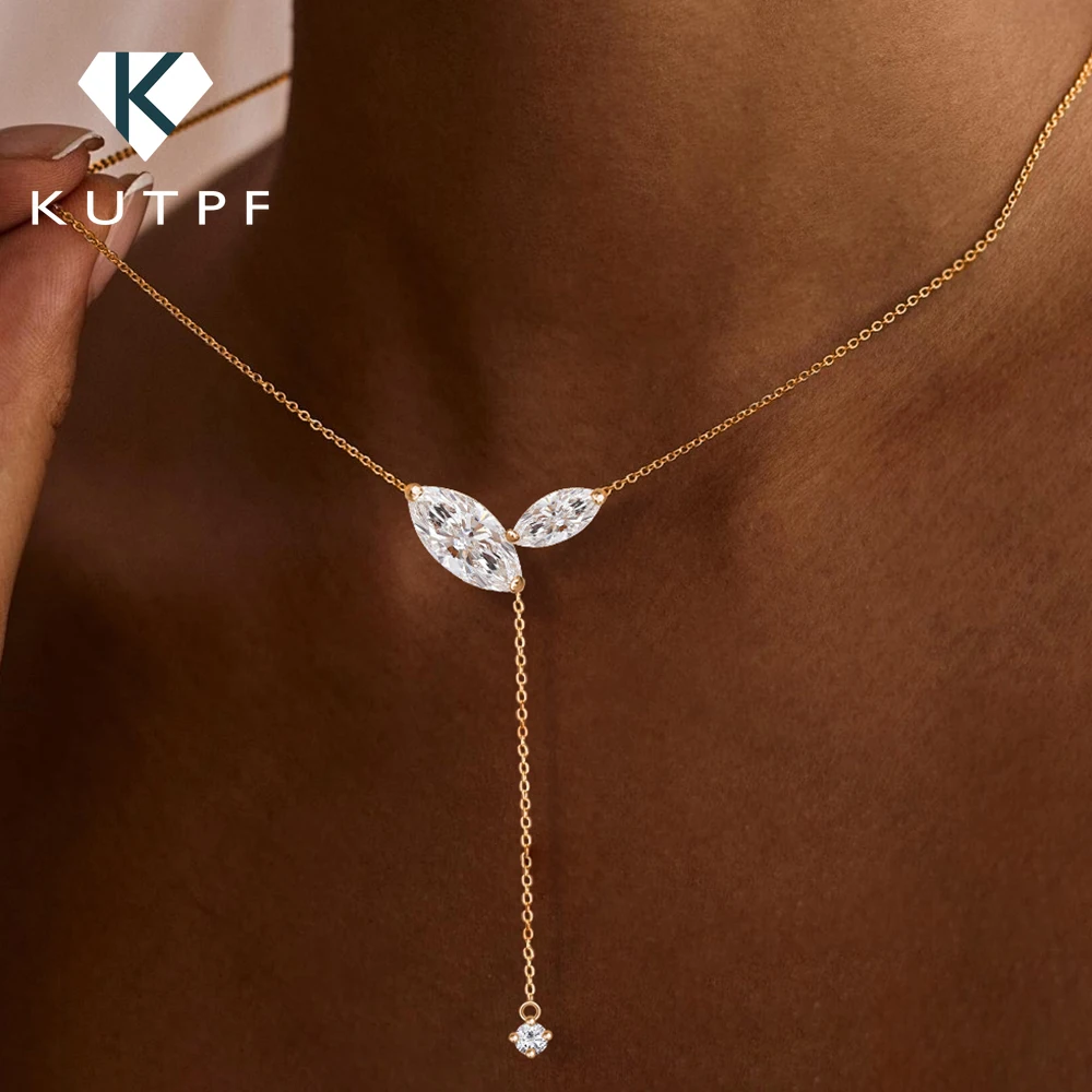 4cttw Marquise Pendant Necklace