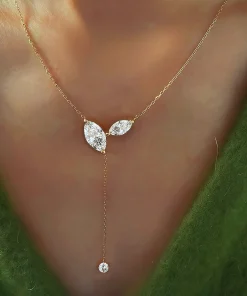 Alternative view of 4cttw Marquise Pendant Necklace