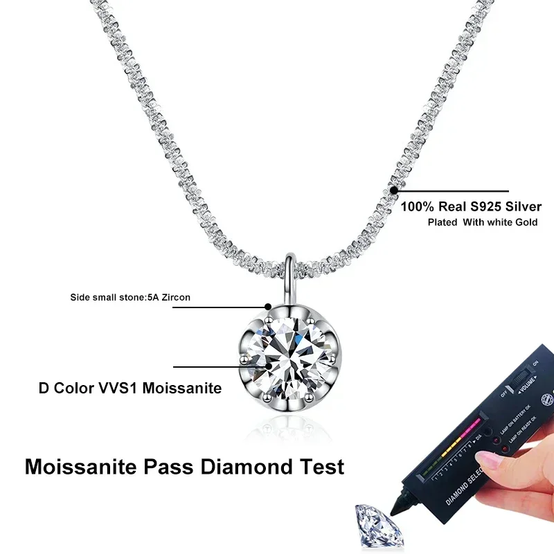 NeeTim Moissanite Necklace with Certificate - Image 5